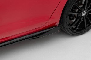 Street Pro Side Skirts Diffusers + Flaps Volkswagen Golf R / R-Line Mk7 Facelift - Black + Gloss Flaps Street Pro Side Skirts Diffusers + Flaps Volkswagen Golf R / R-Line Mk7 Facelift - Black + Gloss Flaps