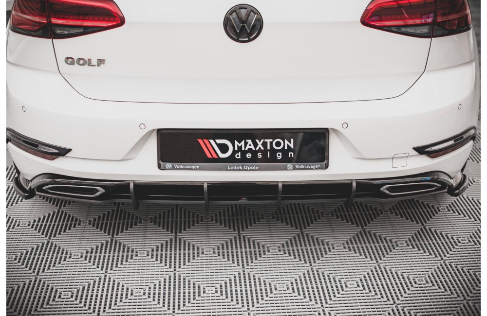 Street Pro Rear Diffuser Volkswagen Golf R-Line Mk 7 Facelift - Black