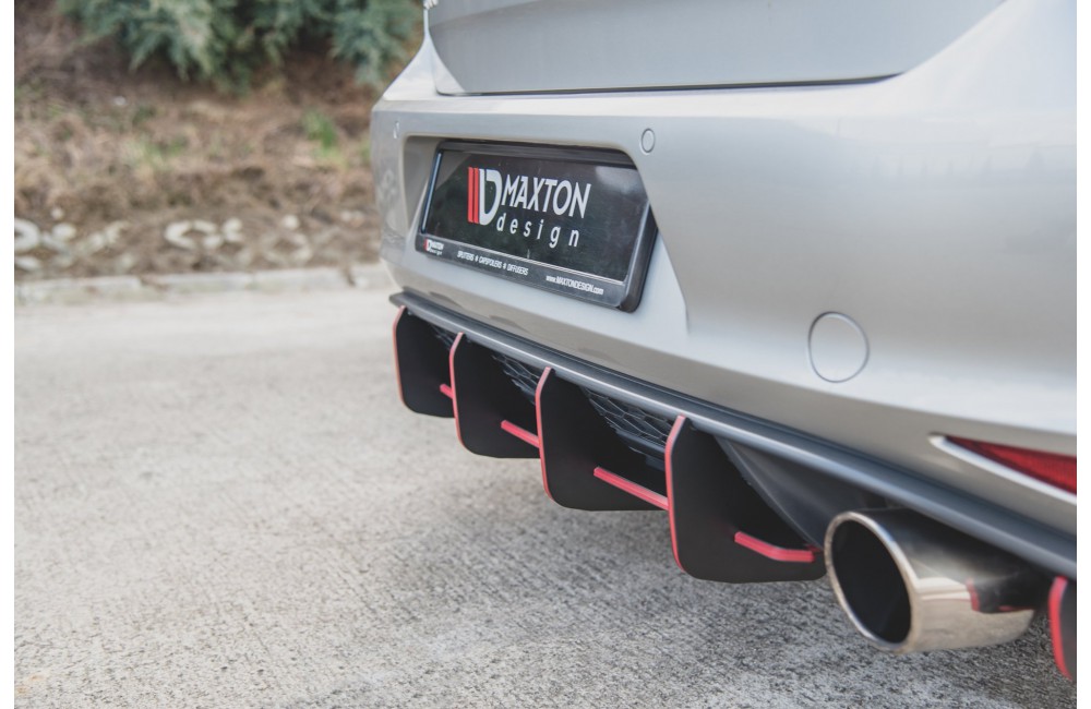 Street Pro Rear Diffuser V.1 VW Golf 7 GTI - Black