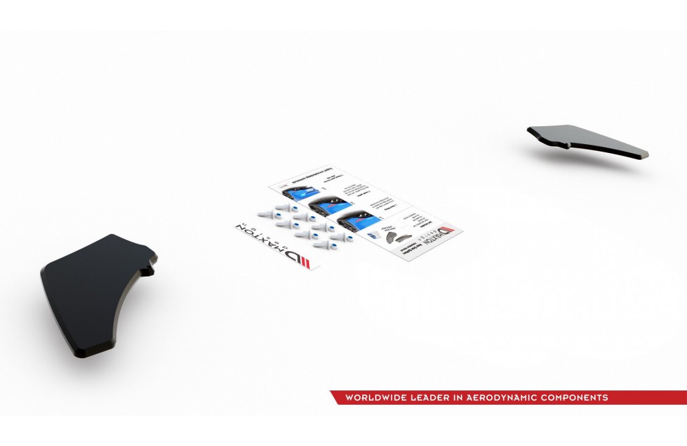 Street Pro Rear Side Splitters V.2 VW Golf 7 GTI - Black Street Pro Rear Side Splitters V.2 VW Golf 7 GTI - Black