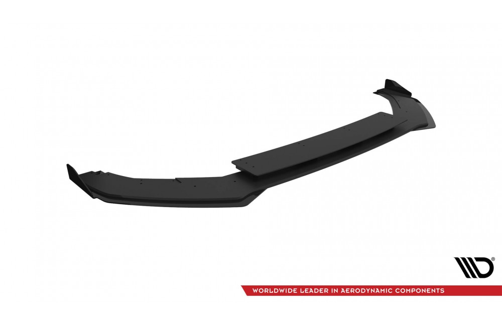 Street Pro Front Splitter V.1 + Flaps Volkswagen Golf R Mk7 - Black + Gloss Flaps