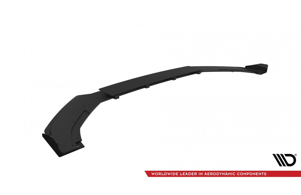 Street Pro Front Splitter V.1 + Flaps Volkswagen Golf R Mk7 - Black + Gloss Flaps