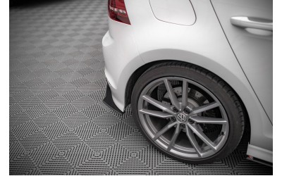Street Pro Rear Side Splitters Volkswagen Golf R Mk7 - Black