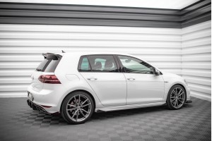 Street Pro Side Skirts Diffusers + Flaps Volkswagen Golf R Mk7 - Black + Gloss Flaps Street Pro Side Skirts Diffusers + Flaps Volkswagen Golf R Mk7 - Black + Gloss Flaps