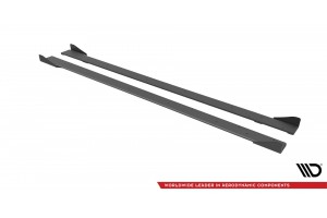 Street Pro Side Skirts Diffusers + Flaps Volkswagen Golf R Mk7 - Black + Gloss Flaps Street Pro Side Skirts Diffusers + Flaps Volkswagen Golf R Mk7 - Black + Gloss Flaps