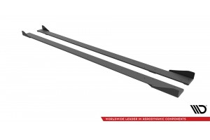 Street Pro Side Skirts Diffusers + Flaps Volkswagen Golf R Mk7 - Black + Gloss Flaps Street Pro Side Skirts Diffusers + Flaps Volkswagen Golf R Mk7 - Black + Gloss Flaps