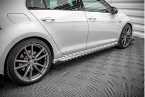 Street Pro Side Skirts Diffusers + Flaps Volkswagen Golf R Mk7 - Black + Gloss Flaps Street Pro Side Skirts Diffusers + Flaps Volkswagen Golf R Mk7 - Black + Gloss Flaps