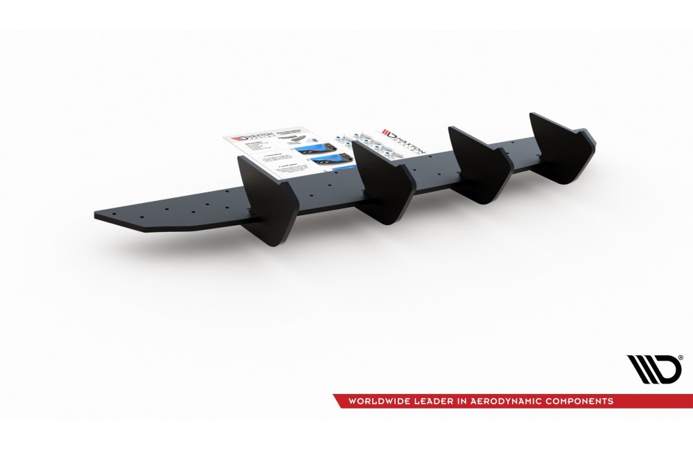 Street Pro Rear Diffuser V.2 Volkswagen Golf Mk8 - Black
