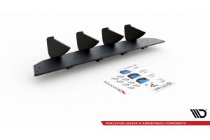 Street Pro Rear Diffuser V.2 Volkswagen Golf Mk8 - Black