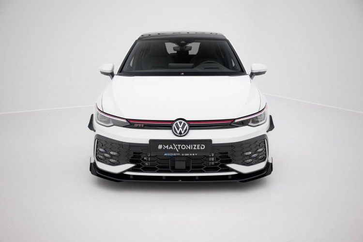 Street Pro Μπροστινός Splitter + Flaps Volkswagen Golf GTI / GTE / R-Line Mk8 Facelift