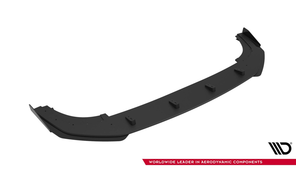 Street Pro Front Splitter + Flaps Volkswagen Golf GTI / GTE / R-Line Mk8 Facelift - Black + Gloss Flaps