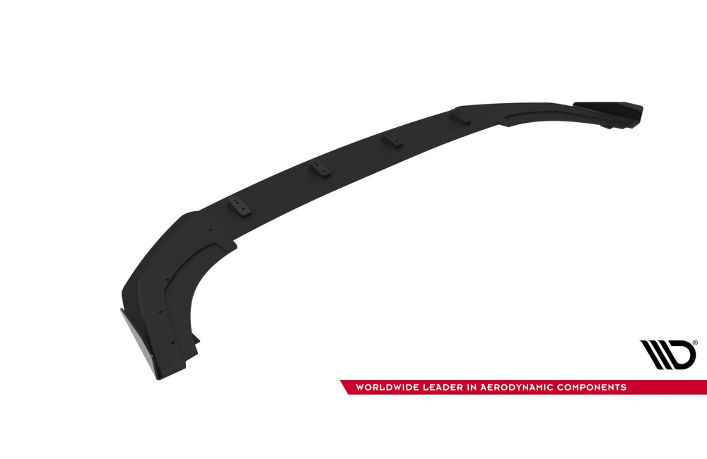 Street Pro Front Splitter + Flaps Volkswagen Golf GTI / GTE / R-Line Mk8 Facelift - Black + Gloss Flaps