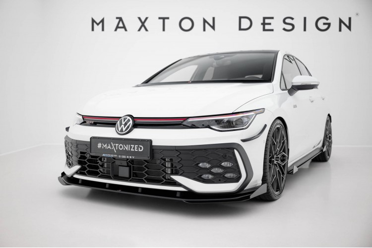 Street Pro Μπροστινός Splitter + Flaps Volkswagen Golf GTI / GTE / R-Line Mk8 Facelift