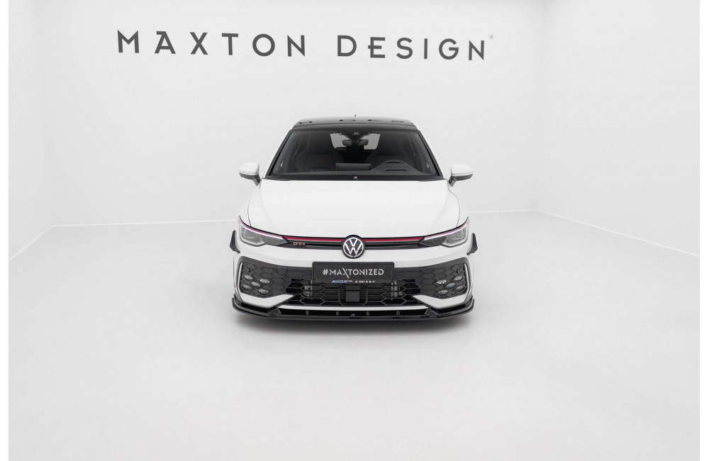 Street Pro Front Splitter V.2 Volkswagen Golf GTI / GTE / R-Line Mk8 Facelift - Black