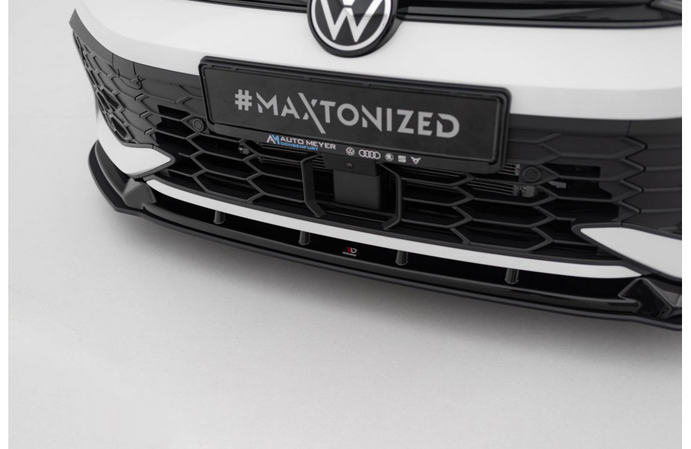 Street Pro Front Splitter V.2 Volkswagen Golf GTI / GTE / R-Line Mk8 Facelift - Black