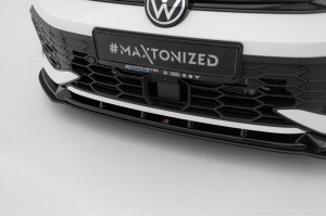 Street Pro Front Splitter V.2 Volkswagen Golf GTI / GTE / R-Line Mk8 Facelift - Black
