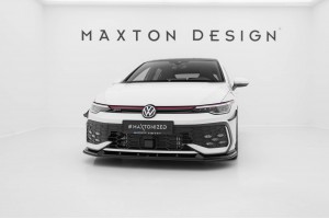 Street Pro Front Splitter V.2 Volkswagen Golf GTI / GTE / R-Line Mk8 Facelift - Black