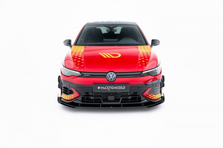 Street Pro Μπροστινός Splitter + Flaps Volkswagen Golf GTI Clubsport Mk8 Facelift