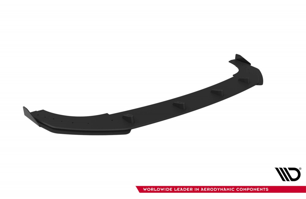 Street Pro Front Splitter + Flaps Volkswagen Golf GTI Clubsport Mk8 Facelift - Black + Gloss Flaps