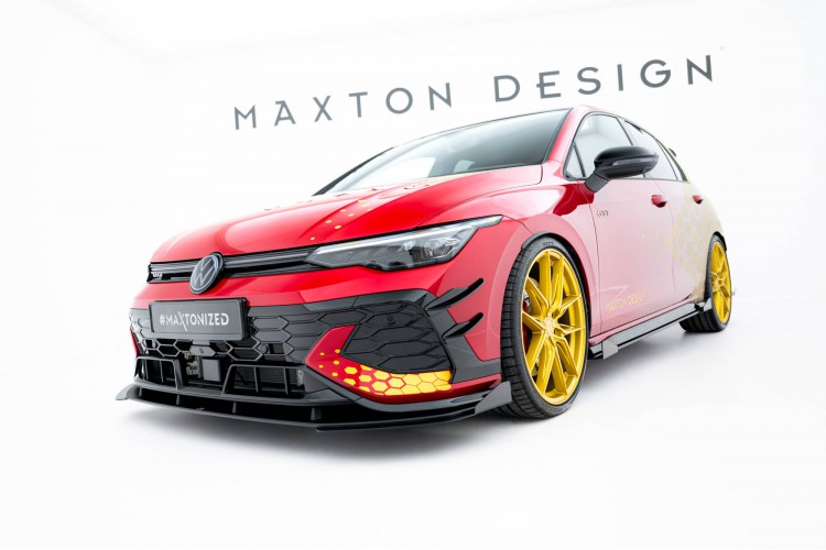 Street Pro Μπροστινός Splitter + Flaps Volkswagen Golf GTI Clubsport Mk8 Facelift