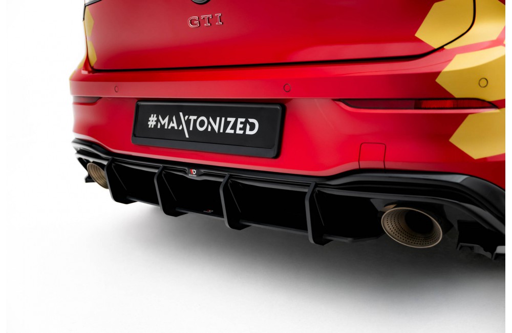Street Pro Rear Diffuser V.1 Volkswagen Golf GTI Clubsport Mk8 Facelift - Black