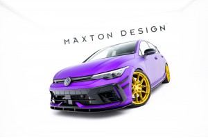 Street Pro Front Splitter Volkswagen Golf R Mk8 Facelift - Black