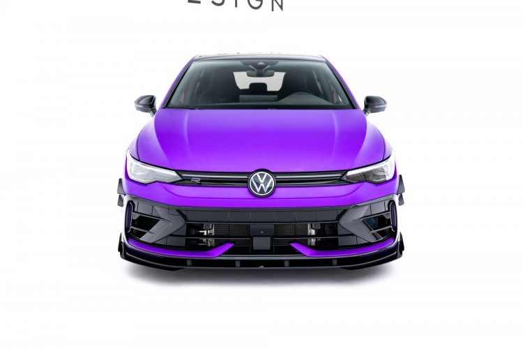 Street Pro Μπροστινός Splitter + Flaps Volkswagen Golf R Hatchback Mk8 Facelift