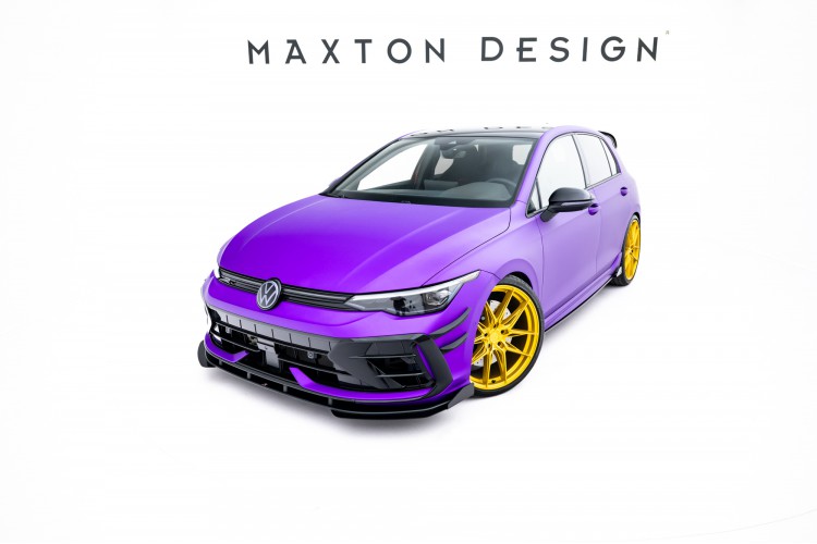 Street Pro Μπροστινός Splitter + Flaps Volkswagen Golf R Hatchback Mk8 Facelift