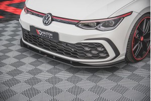 Street Pro Front Splitter Volkswagen Golf GTI / GTE / GTD / R-Line Mk8 - Black