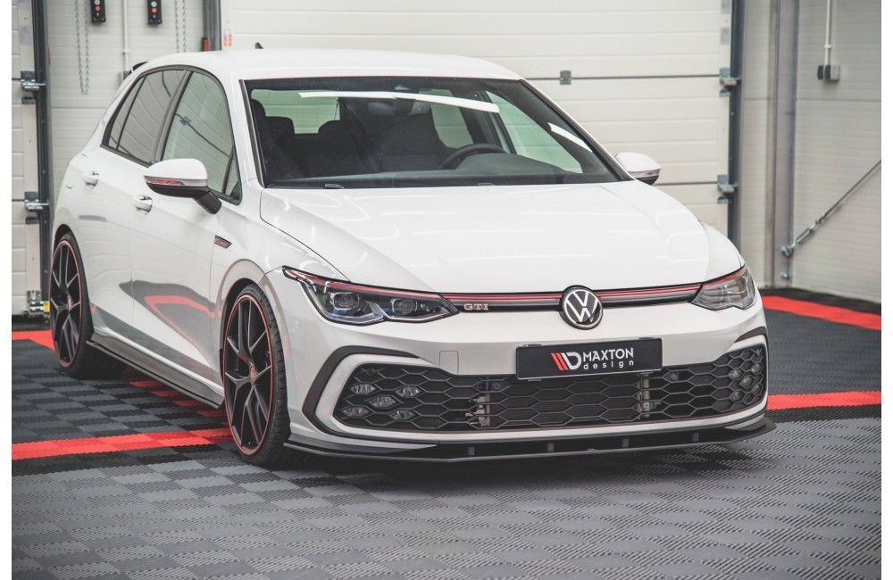 Street Pro Front Splitter Volkswagen Golf GTI / GTE / GTD / R-Line Mk8 - Black