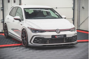 Street Pro Front Splitter Volkswagen Golf GTI / GTE / GTD / R-Line Mk8 - Black