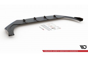 Street Pro Front Splitter + Flaps Volkswagen Golf GTI / GTE / GTD / R-Line Mk8 - Black + Gloss Flaps