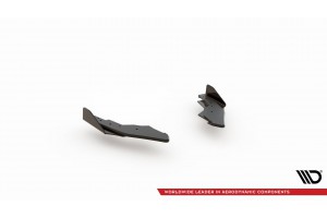 Street Pro Rear Side Splitters + Flaps Volkswagen Golf GTI / GTE / R-Line Mk8 - Black + Gloss Flaps
