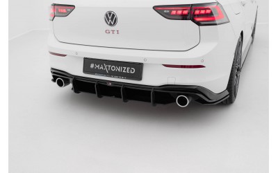 Street Pro Rear Side Splitters V.2 Volkswagen Golf GTI Mk8 - Black