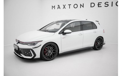 Street Pro Side Skirts Diffusers Volkswagen Golf GTI Clubsport Mk8 Facelift - Black