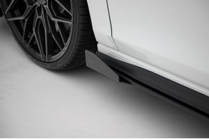 Street Pro Side Skirts Diffusers + Flaps Volkswagen Golf GTI Clubsport Mk8 Facelift - Black + Gloss Flaps Street Pro Side Skirts Diffusers + Flaps Volkswagen Golf GTI Clubsport Mk8 Facelift - Black + Gloss Flaps