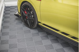 Street Pro Side Skirts Diffusers + Flaps Volkswagen Golf GTI / GTE / GTI Clubsport / R-Line Mk8 - Black + Gloss Flaps Street Pro Side Skirts Diffusers + Flaps Volkswagen Golf GTI / GTE / GTI Clubsport / R-Line Mk8 - Black + Gloss Flaps
