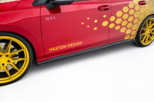 Street Pro Side Skirts Diffusers Volkswagen Golf GTI Clubsport Mk8 Facelift - Black-Red Street Pro Side Skirts Diffusers Volkswagen Golf GTI Clubsport Mk8 Facelift - Black-Red