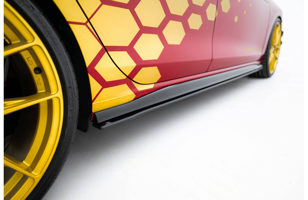 Street Pro Side Skirts Diffusers Volkswagen Golf GTI Clubsport Mk8 Facelift - Black-Red Street Pro Side Skirts Diffusers Volkswagen Golf GTI Clubsport Mk8 Facelift - Black-Red
