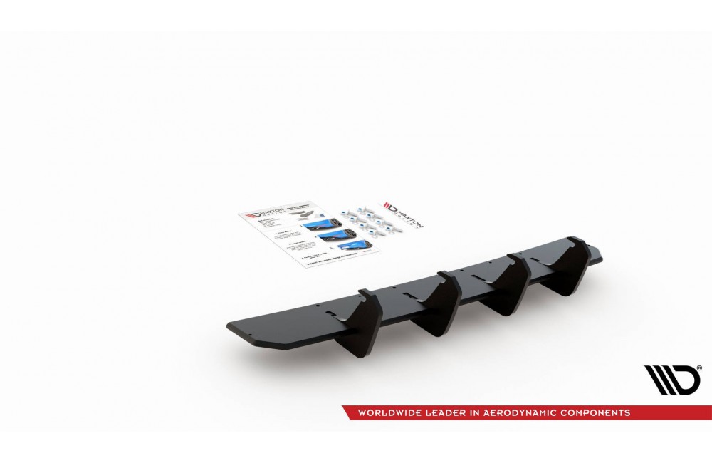Street Pro Rear Diffuser V.1 Volkswagen Golf GTI Clubsport Mk8 - Black