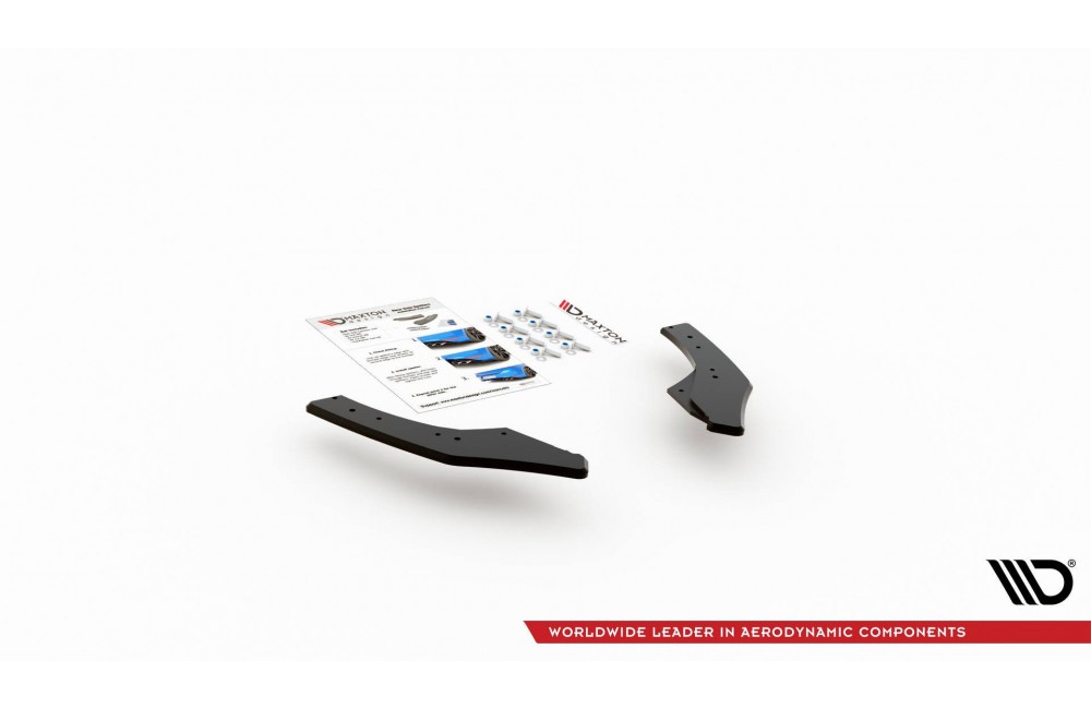 Street Pro Rear Side Splitters Volkswagen Golf GTI Clubsport Mk8 - Black Street Pro Rear Side Splitters Volkswagen Golf GTI Clubsport Mk8 - Black