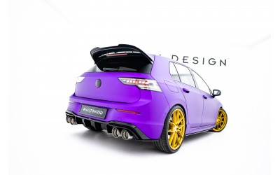 Street Pro Rear Side Splitters V.2 Volkswagen Golf R Mk8 / Mk8 Facelift - Black