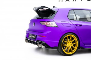 Street Pro Rear Side Splitters V.2 + Flaps V.2 Volkswagen Golf R Mk8 / Mk8 Facelift - Black + Gloss Flaps Street Pro Rear Side Splitters V.2 + Flaps V.2 Volkswagen Golf R Mk8 / Mk8 Facelift - Black + Gloss Flaps