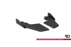 Street Pro Rear Side Splitters V.2 + Flaps V.2 Volkswagen Golf R Mk8 / Mk8 Facelift - Black + Gloss Flaps Street Pro Rear Side Splitters V.2 + Flaps V.2 Volkswagen Golf R Mk8 / Mk8 Facelift - Black + Gloss Flaps