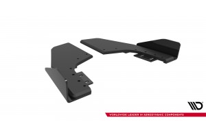 Street Pro Rear Side Splitters V.2 + Flaps V.2 Volkswagen Golf R Mk8 / Mk8 Facelift - Black + Gloss Flaps Street Pro Rear Side Splitters V.2 + Flaps V.2 Volkswagen Golf R Mk8 / Mk8 Facelift - Black + Gloss Flaps