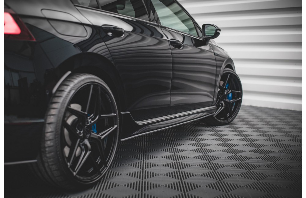 Street Pro Side Skirts Diffusers Volkswagen Golf R Mk8 Facelift - Black Street Pro Side Skirts Diffusers Volkswagen Golf R Mk8 Facelift - Black