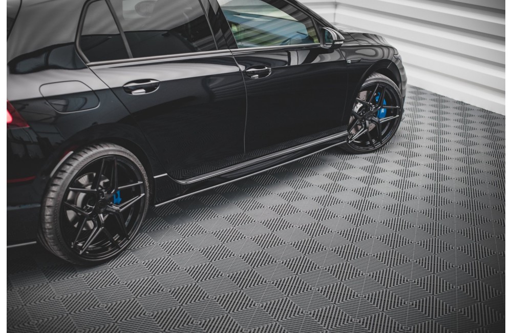 Street Pro Side Skirts Diffusers Volkswagen Golf R Mk8 Facelift - Black Street Pro Side Skirts Diffusers Volkswagen Golf R Mk8 Facelift - Black