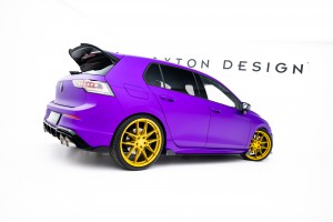 Street Pro Side Skirts Diffusers + Flaps Volkswagen Golf R Mk8 / Mk8 Facelift - Black + Gloss Flaps Street Pro Side Skirts Diffusers + Flaps Volkswagen Golf R Mk8 / Mk8 Facelift - Black + Gloss Flaps