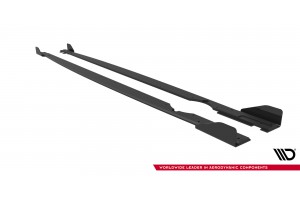 Street Pro Side Skirts Diffusers + Flaps Volkswagen Golf R Mk8 / Mk8 Facelift - Black + Gloss Flaps Street Pro Side Skirts Diffusers + Flaps Volkswagen Golf R Mk8 / Mk8 Facelift - Black + Gloss Flaps