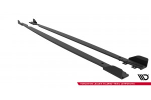 Street Pro Side Skirts Diffusers + Flaps Volkswagen Golf R Mk8 / Mk8 Facelift - Black + Gloss Flaps Street Pro Side Skirts Diffusers + Flaps Volkswagen Golf R Mk8 / Mk8 Facelift - Black + Gloss Flaps